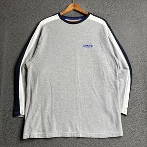 Vtg 90s Chaps Ralph Lauren Mens L Color Block Thermal Knit Long Sleeve T-Shirt